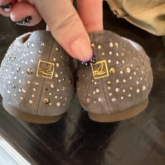 Sperry Silver Studded Loafers - Picture 3 of 8